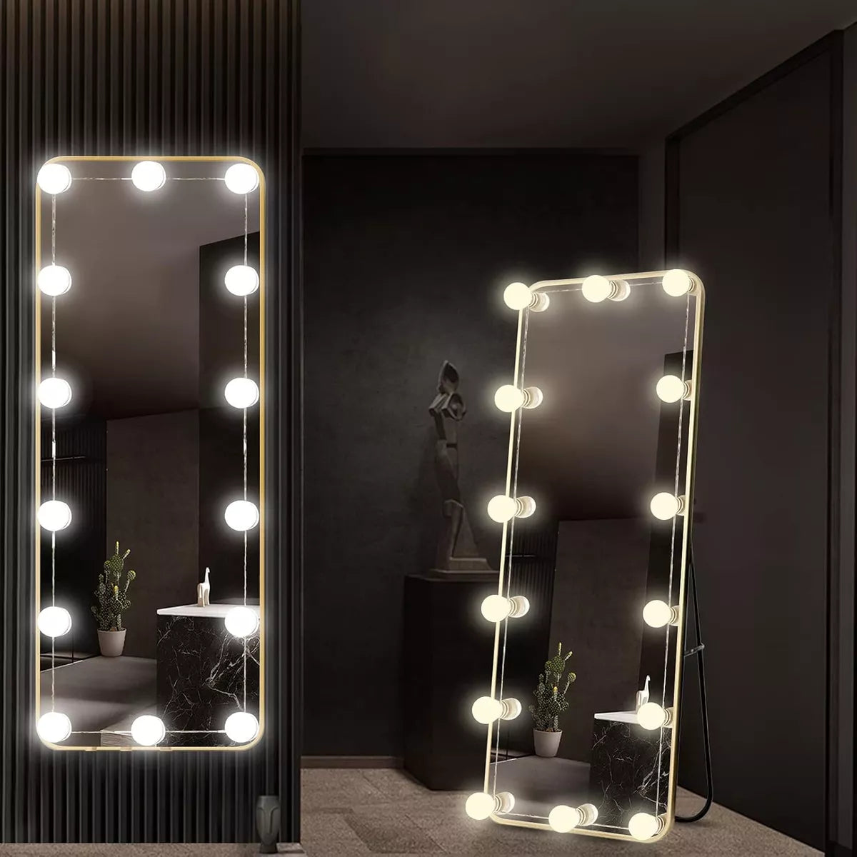 Luces Led Usb P/espejo Camarin 10 Focos Maquillaje Adhesivas
