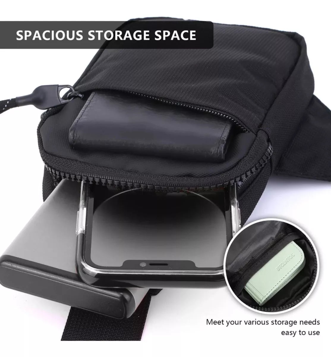 Bandolera Mini Porta Celular Impermeable Viaje Documentos
