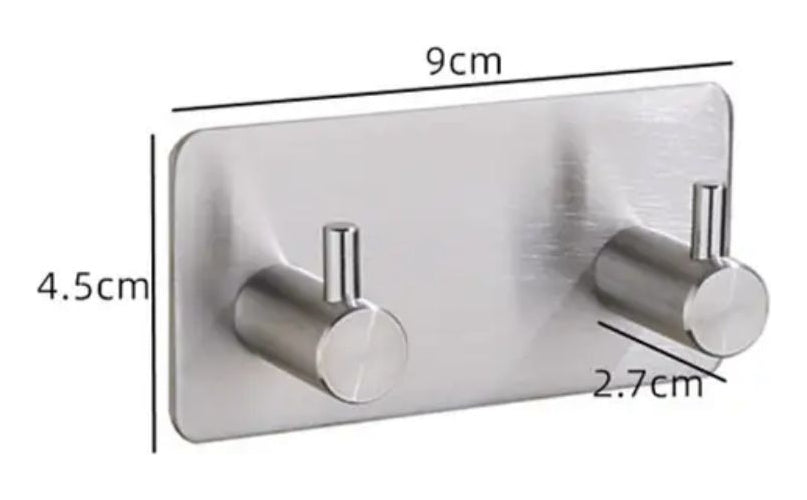 Gancho/perchero de pared doble adhesivo