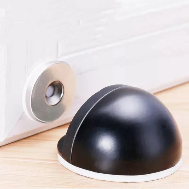 Tope y Reten Magnetico Piso Puerta Media Esfera Acero