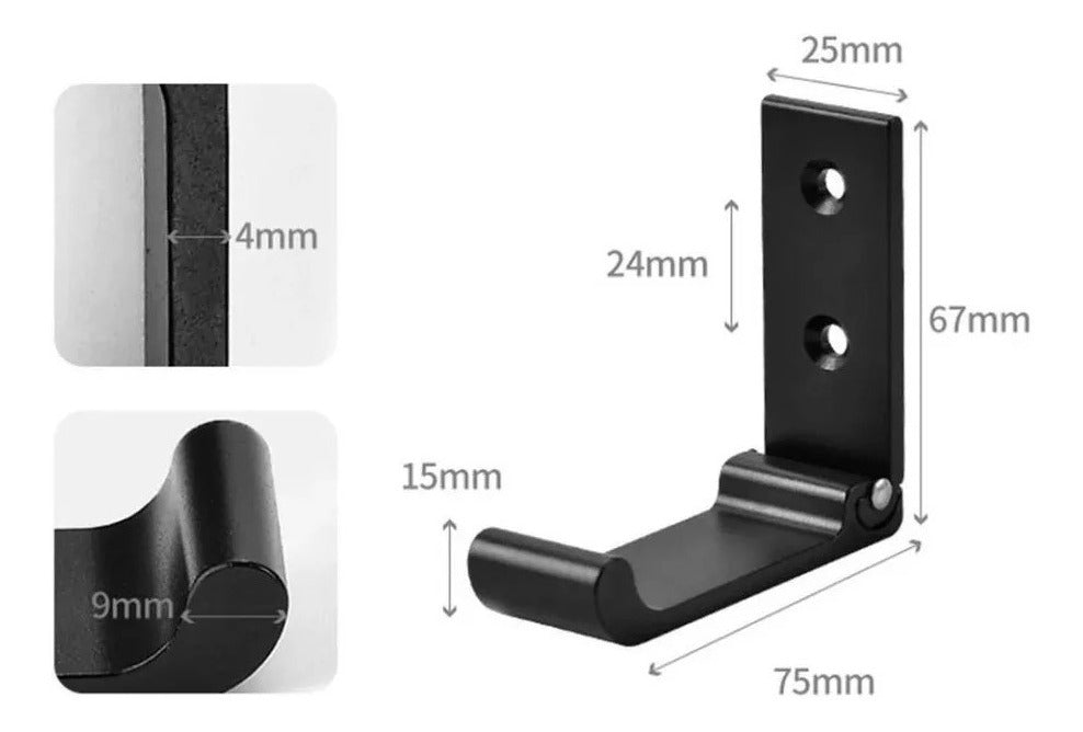 Gancho Perchero plegable de acero inoxidable para pared