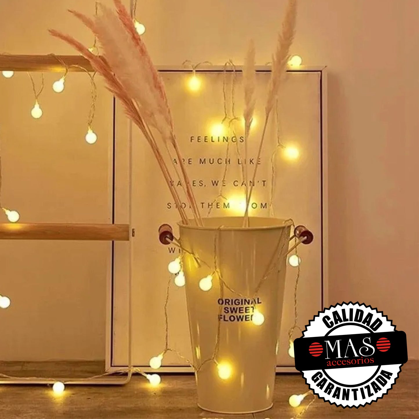 Guirnalda Luz Exterior/Interior 40 Led Bolita 6m