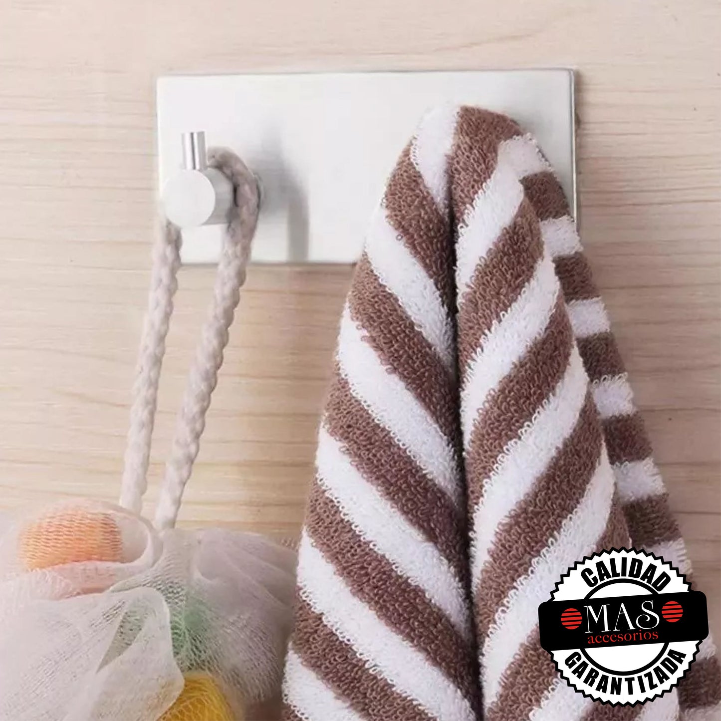 Gancho/perchero de pared doble adhesivo