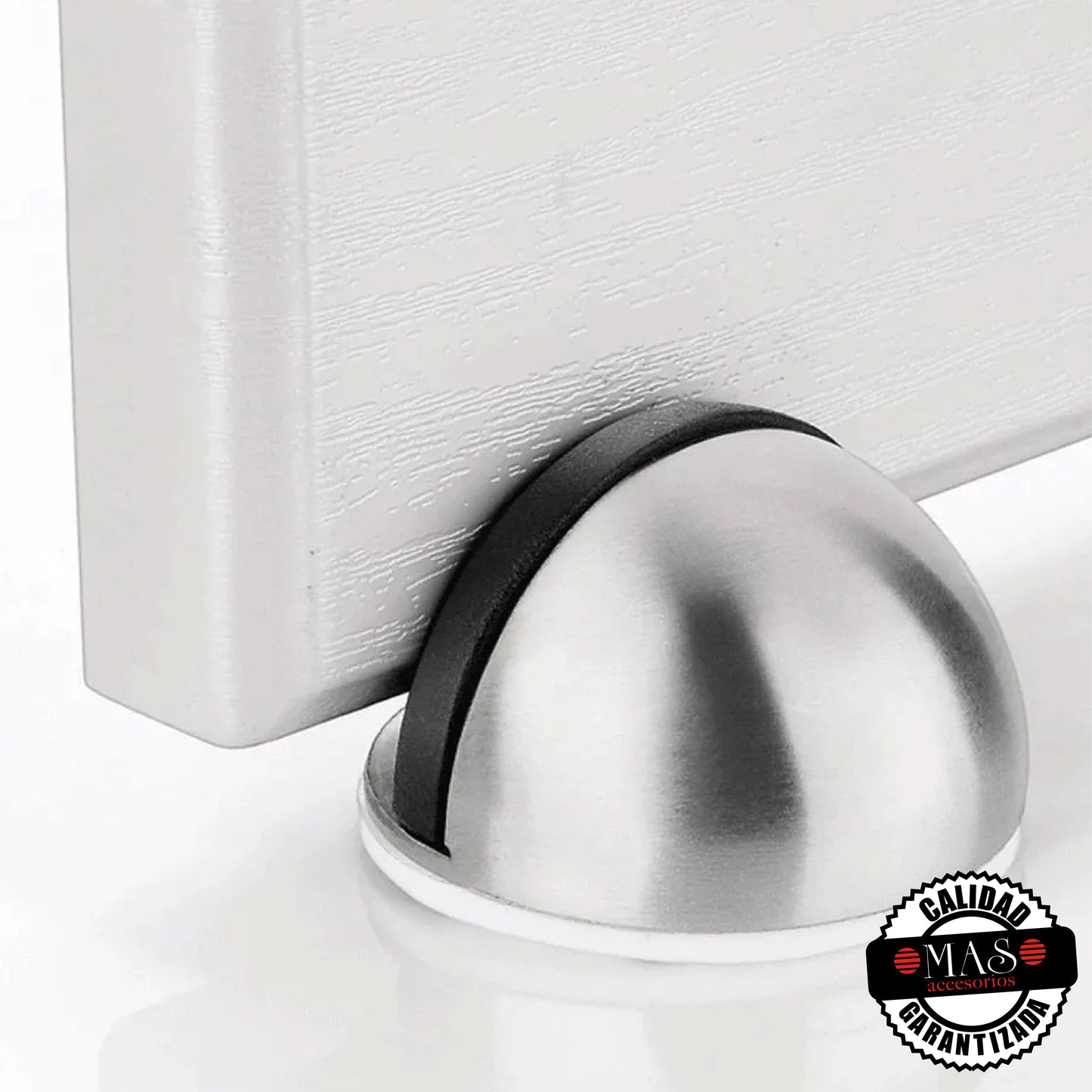 Tope y Reten Magnetico Piso Puerta Media Esfera Acero