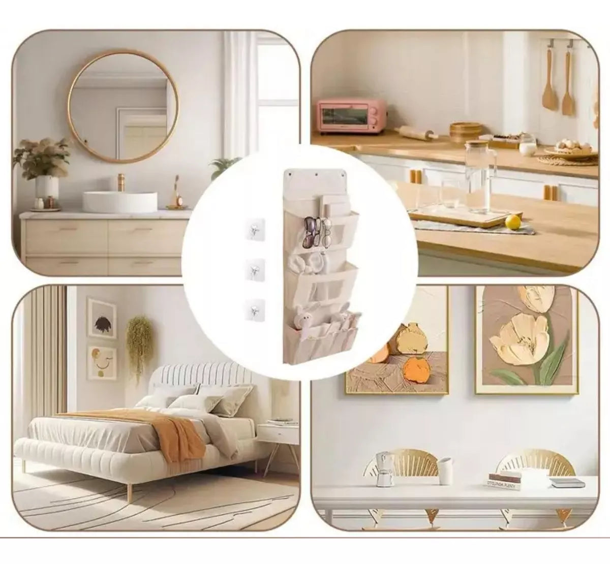 Organizador Colgante De Pared Puerta Multiuso Adhesivo