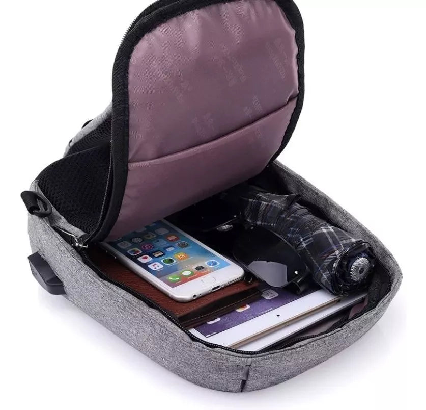 Morral Antirrobo Bandolera Impermeable Unisex Mochila