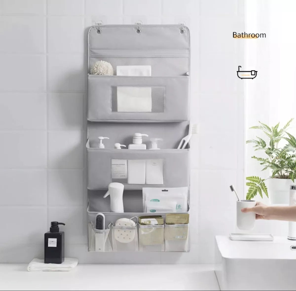Organizador Colgante De Pared Puerta Multiuso Adhesivo