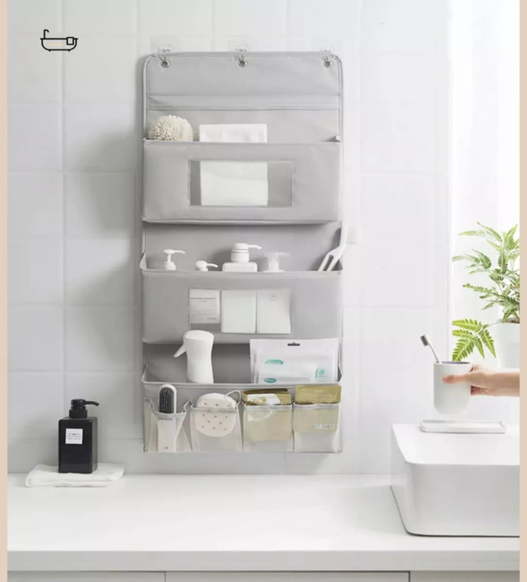 Organizador Colgante De Pared Puerta Multiuso Adhesivo