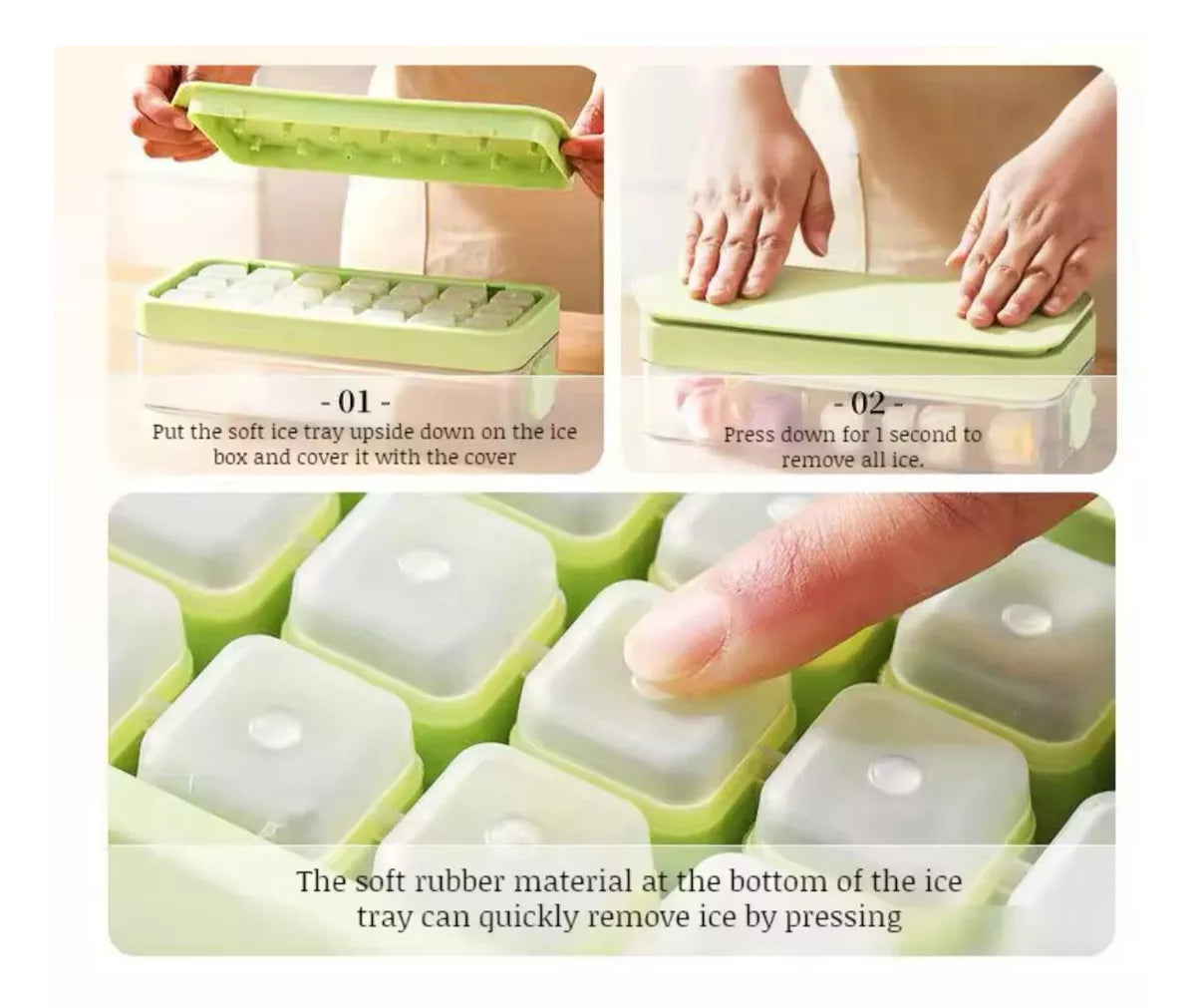 Cubetera De Hielo De Silicona Hielera Con Recipiente