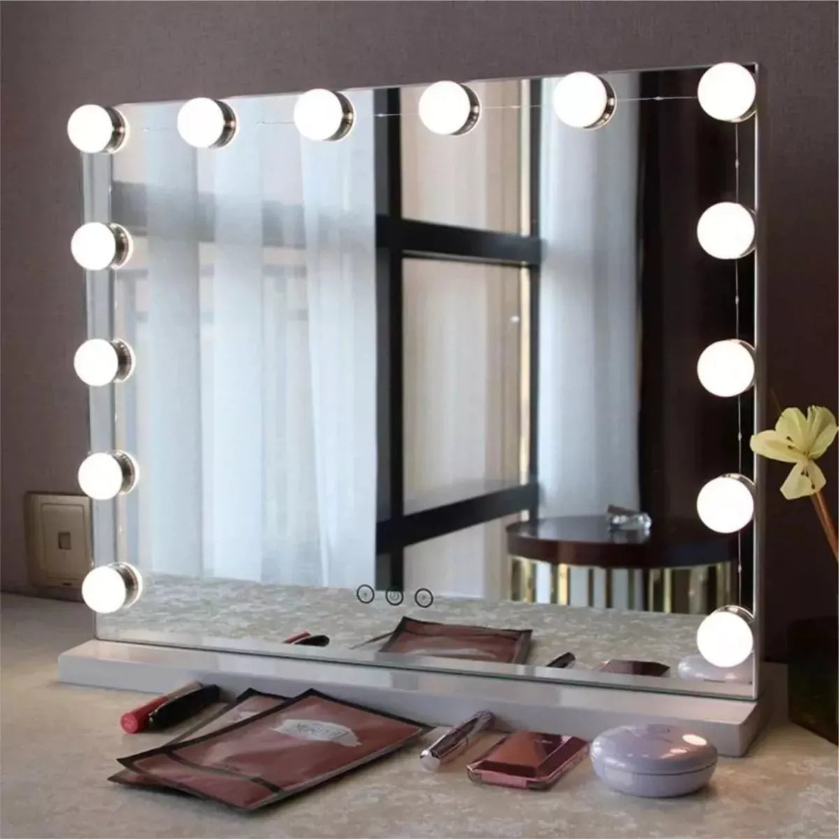 Luces Led Usb P/espejo Camarin 10 Focos Maquillaje Adhesivas
