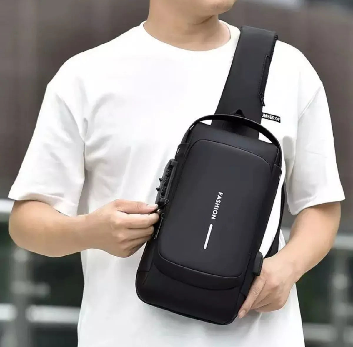 Morral Antirrobo Con Tranca Bandolera Impermeable Mochila