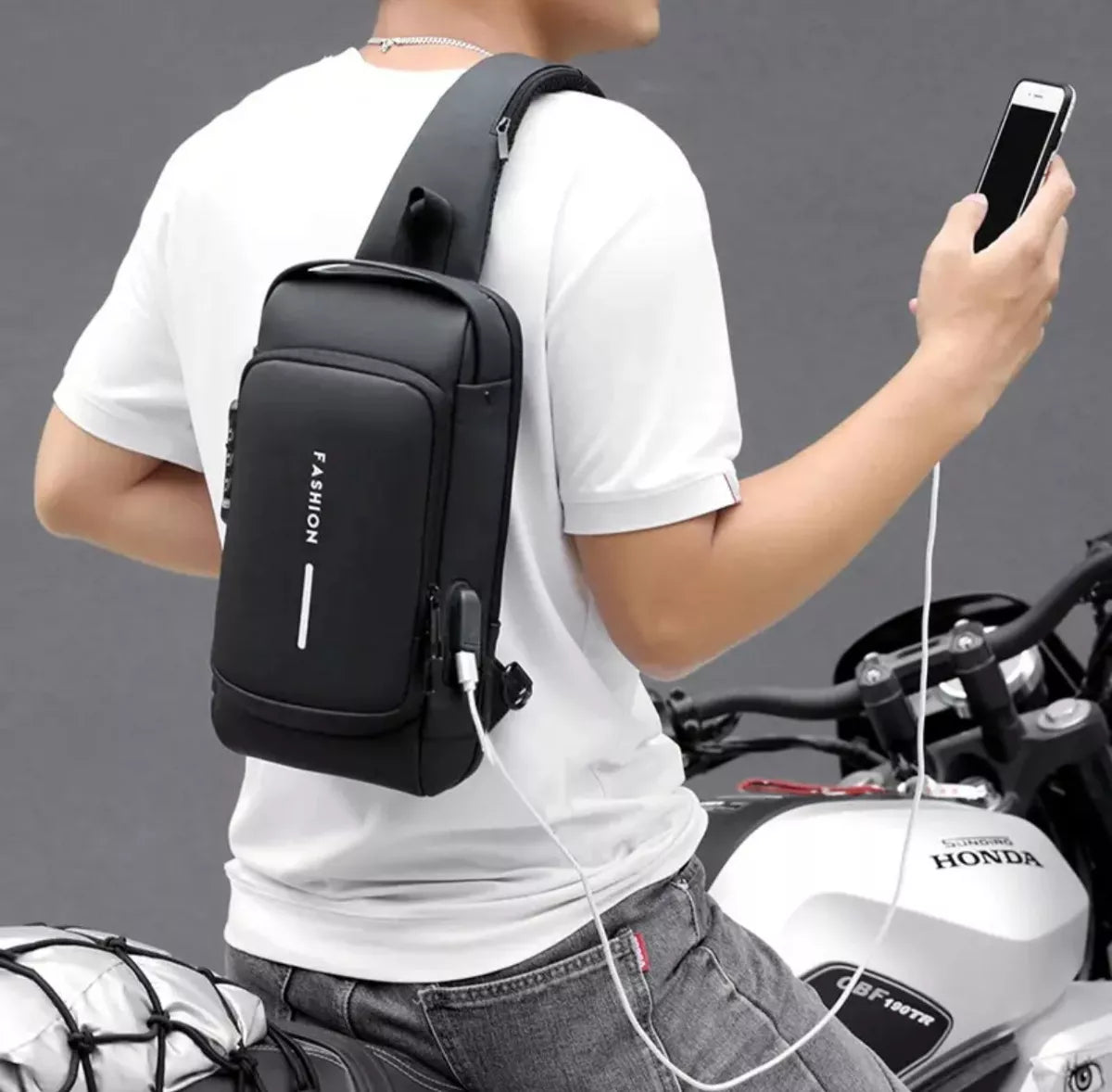 Morral Antirrobo Con Tranca Bandolera Impermeable Mochila