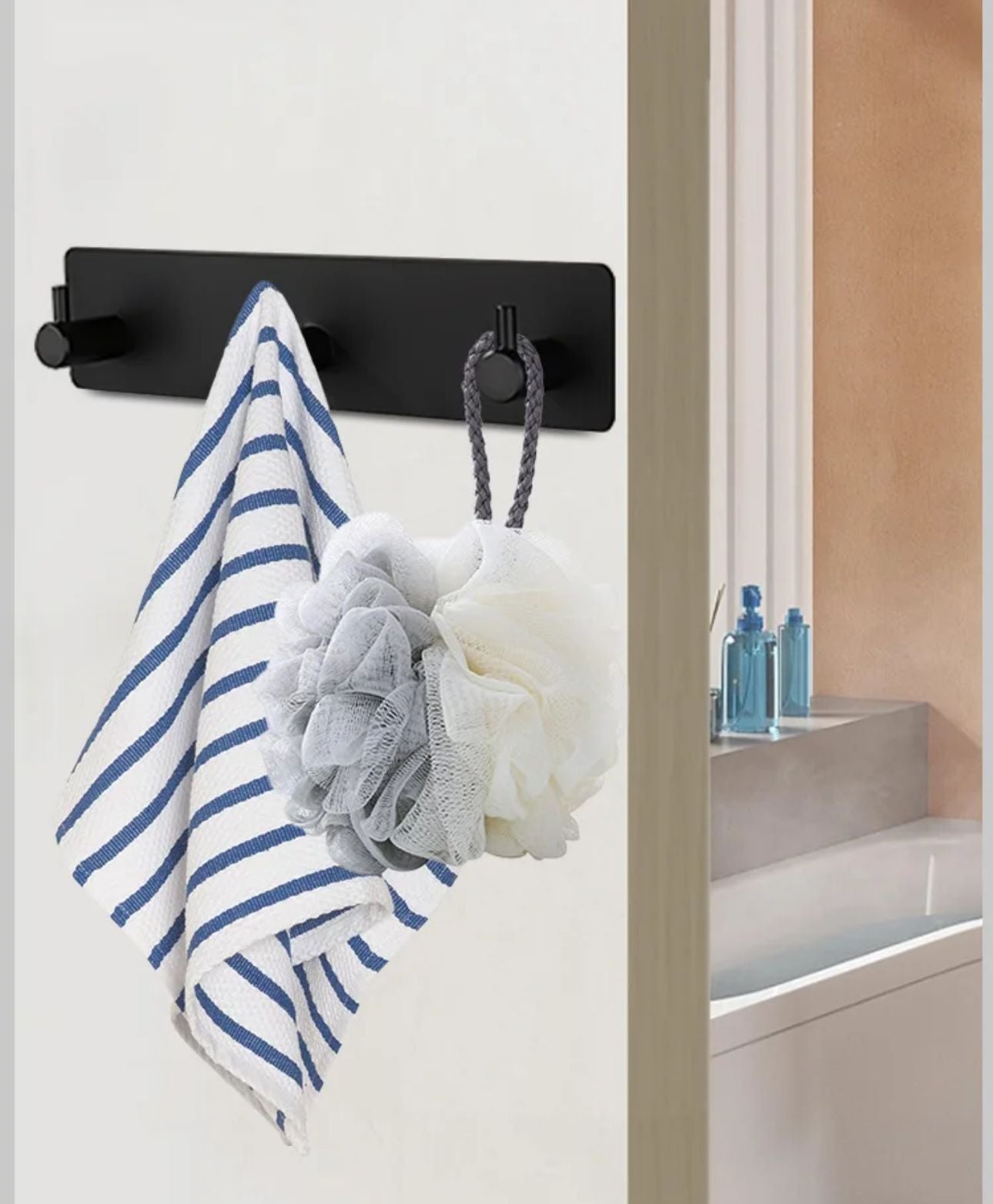 Gancho De Pared Triple Adhesivo Perchero Multiuso Acero Inox