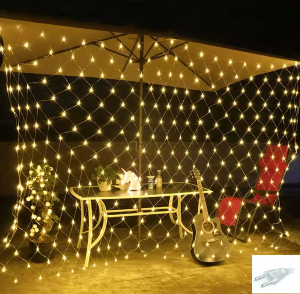 Cortina Red Led 3x2m Interior Exterior 8 Efectos 220 Navidad