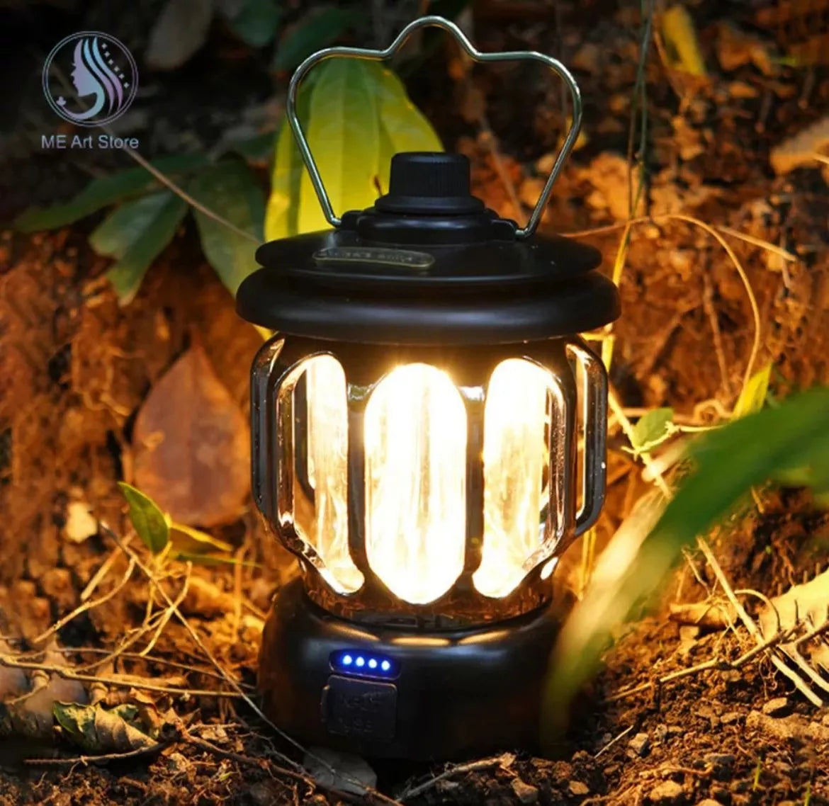 Linterna Farol Led Recargable Retro Portatil Camping Deco