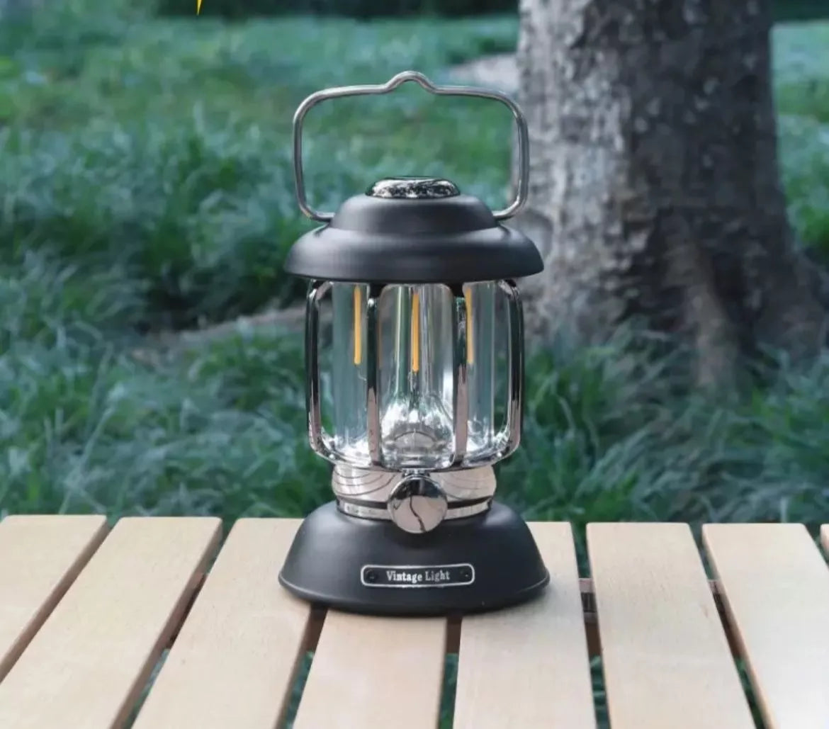 Linterna Farol Led Recargable Retro Portatil Camping Deco