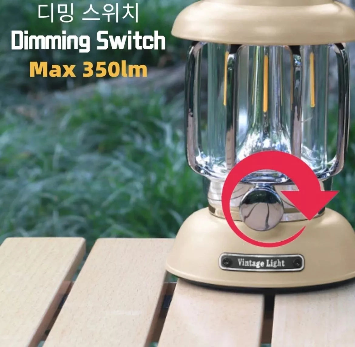 Linterna Farol Led Recargable Retro Portatil Camping Deco