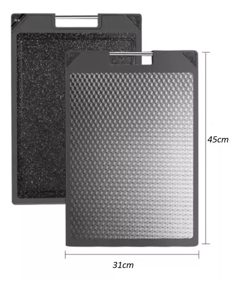 Tabla De Picar De Acero Inox Doble Cara Con Afilador