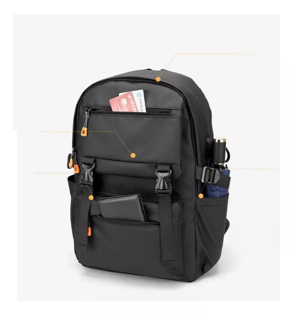 Mochila Escolar Liceo Unisex Impermeable Viaje Facultad Nro5