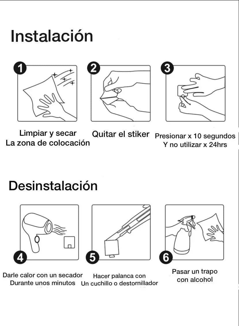 Gancho De Pared Triple Adhesivo Perchero Multiuso Acero Inox