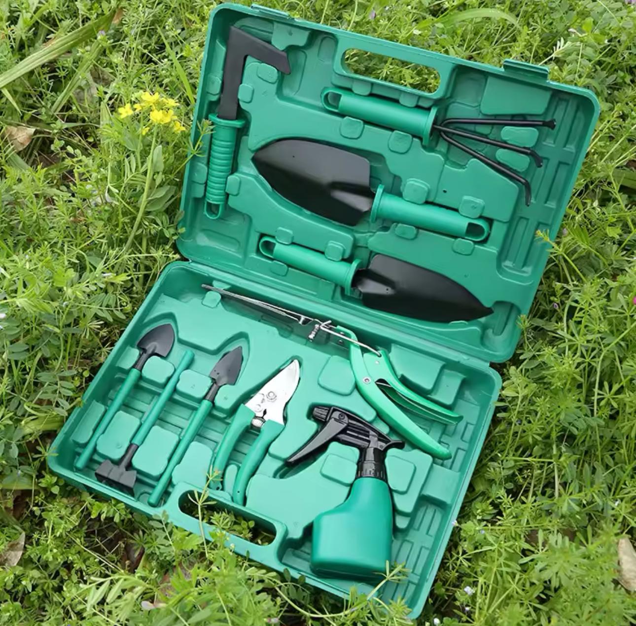 Kit De Jardinería 10 Pzs + Estuche P/ Indoor Outdoor Jardín
