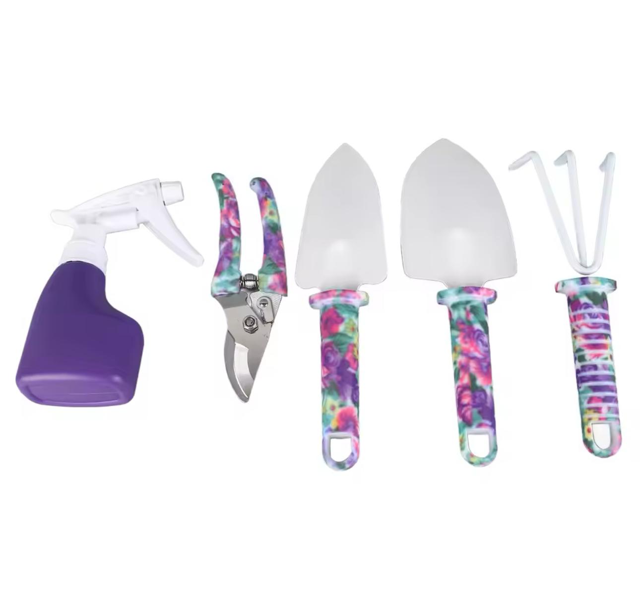 Kit De Jardinería 5 Pzs + Estuche - P/ Indoor Outdoor Jardín