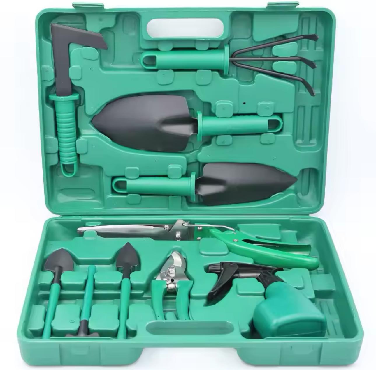 Kit De Jardinería 10 Pzs + Estuche P/ Indoor Outdoor Jardín