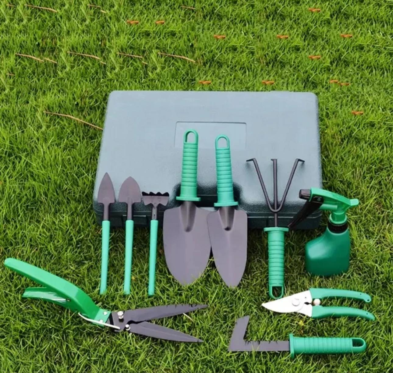 Kit De Jardinería 10 Pzs + Estuche P/ Indoor Outdoor Jardín