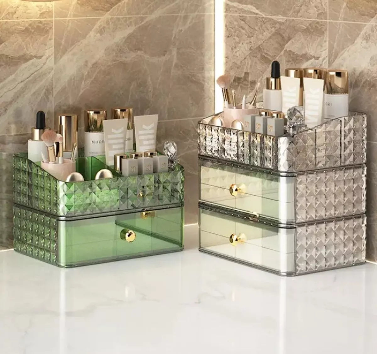 Organizador de Maquilla Acrilico Dos Cajones