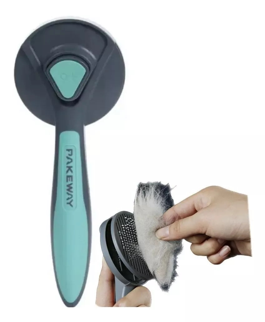 Cepillo Quita Pelo Mascota Premium Autolimpiante Saca Pelo