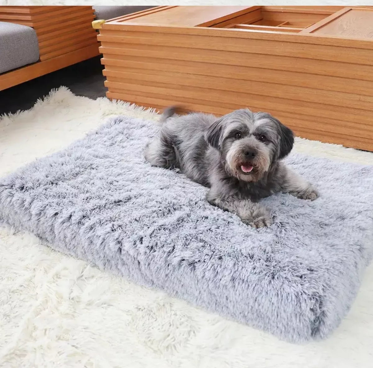 Cama Cucha Mascota Peluda Perro Gato Tamaño X X L 110 X 75cm