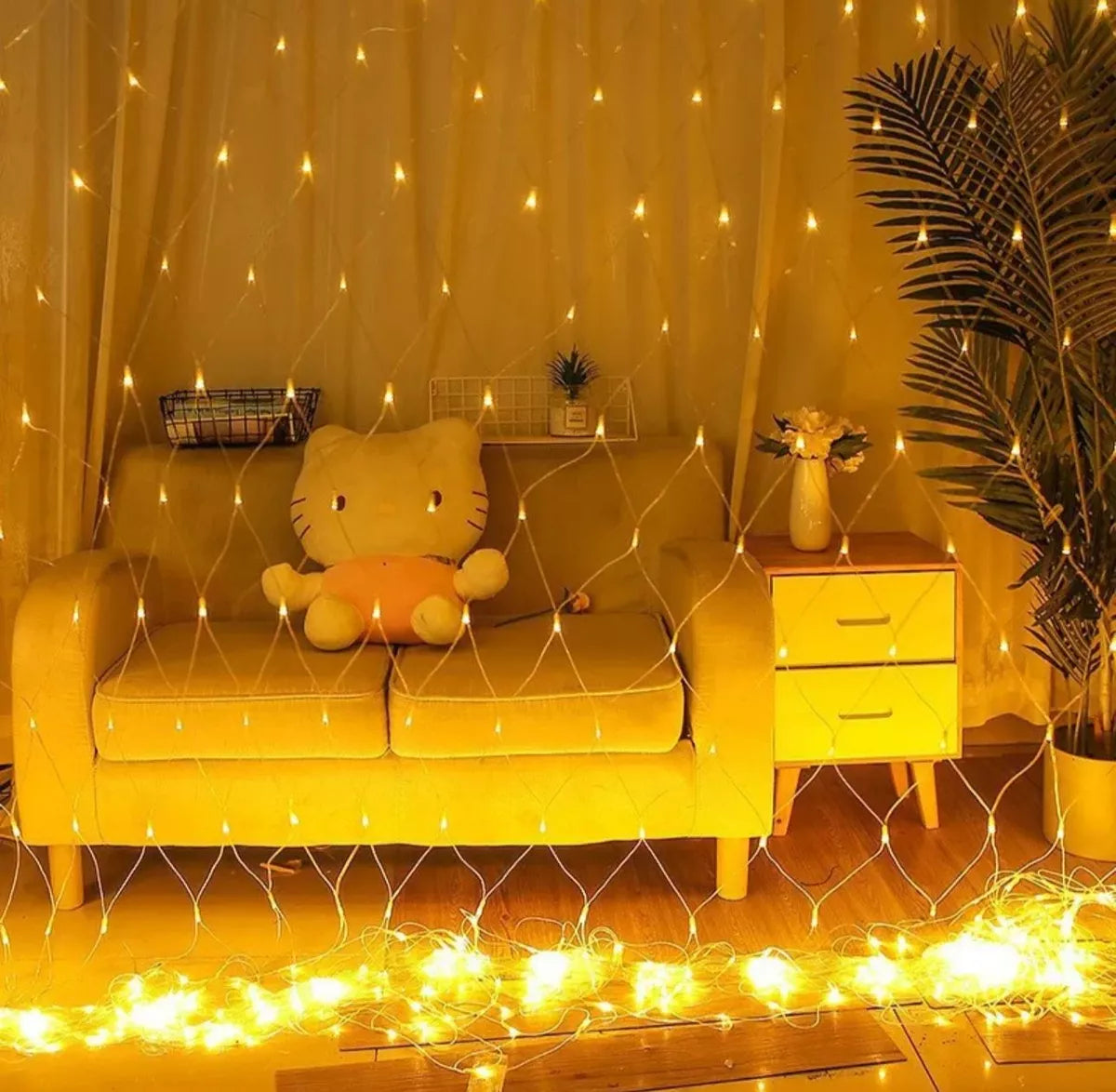 Cortina Red Led 3x2m Interior Exterior 8 Efectos 220 Navidad